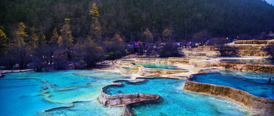 摄图网_500647117_黄龙五彩池(企业商用) 摄图网_500647117_黄龙五彩池(企业商用)